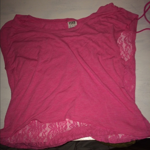 Pink lace t shirt!!