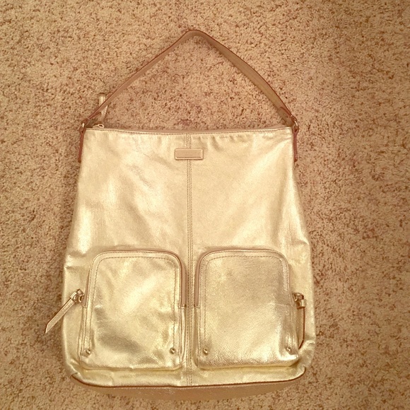 Kate Spade Large metallic gold purse