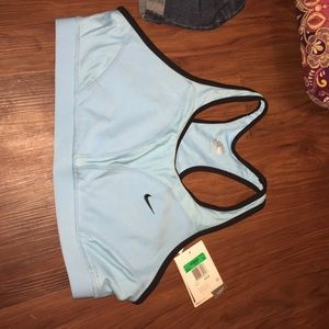 Blue nike sports bra