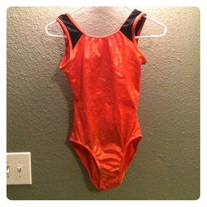 Sparkly Orange Leotard - Large