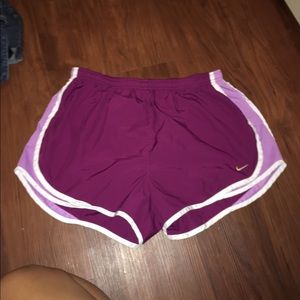 Purple nike shorts dry fit