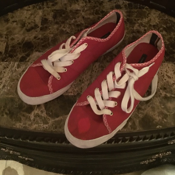 Red Tommy Hilfiger sneakers