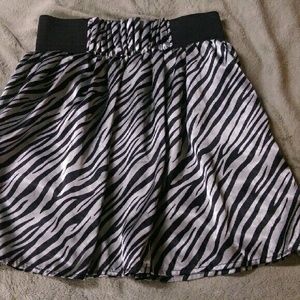 Zebra print skirt