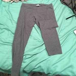 gray mid calf leggings