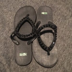 Sanuk Ibiza Jeweled Sandals - Size 6