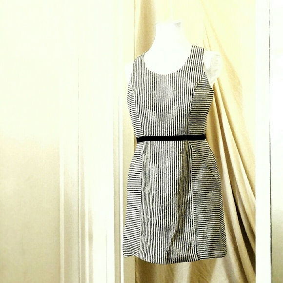 Ann Taylor LOFT striped sleeveless shift dress.