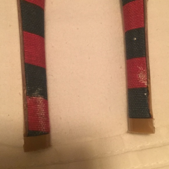 Red & Navy Blue Striped Heel - Picture 2 of 2