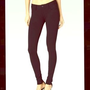 Paige Peg Super Skinny Black Ponte Pants