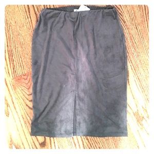 Suede gray skirt