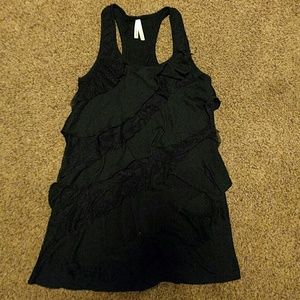 Black Ruffle Tank