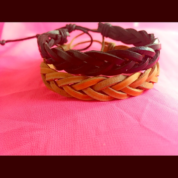 Synthetic leather bracelets