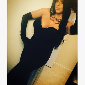 Mermaid sexy maxi dress in Black