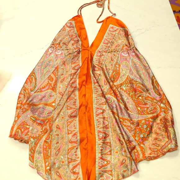 Orange short dress