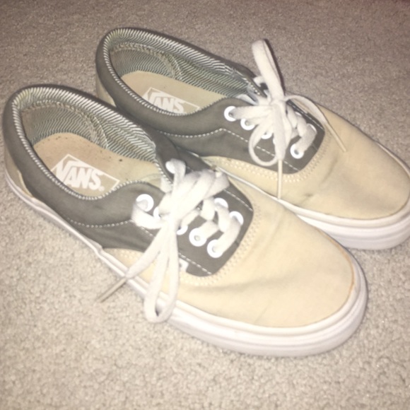 Tan and Grey Vans