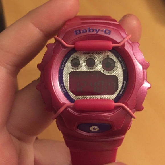 Pink baby g watch