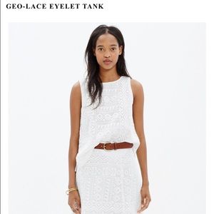 Geo Lace eyelet tank