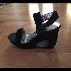 Calvin Klein Black Strap Platforms