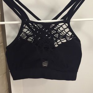 black bralette