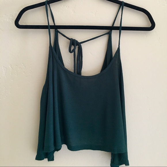 Tops - green crop top