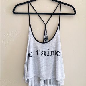 I love you crop top in French