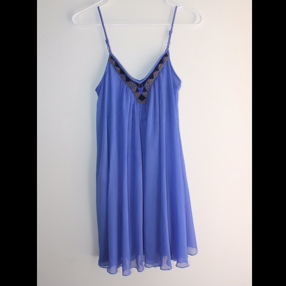 Express Chiffon Embroidered Dress