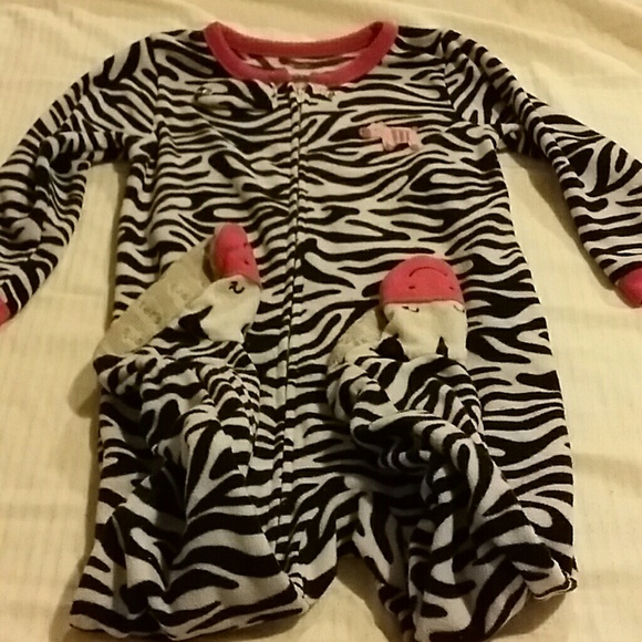 Zebra Fleece Footies