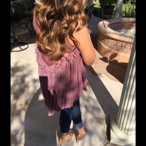 ❗️ SALE !! Trapeze style Mauve top last one - Picture 4 of 4