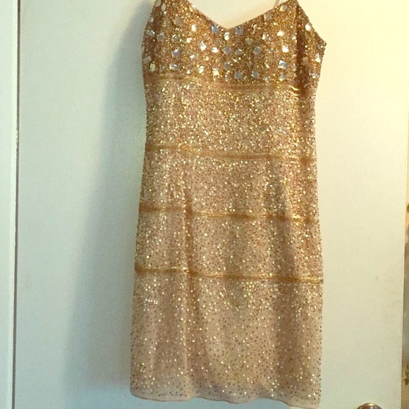 Gold beaded dress
