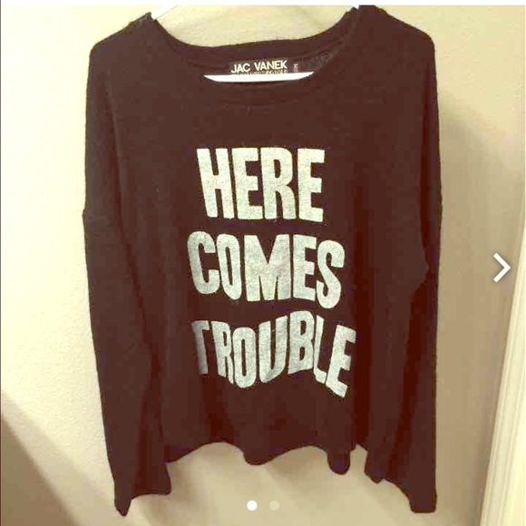 Jac vanek here comes trouble sweater