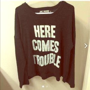Jac vanek here comes trouble sweater