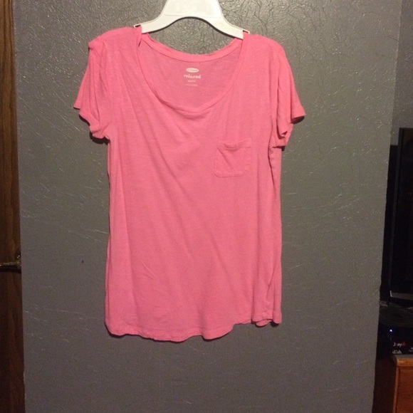 A pink old navy shirt