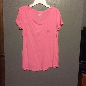 A pink old navy shirt