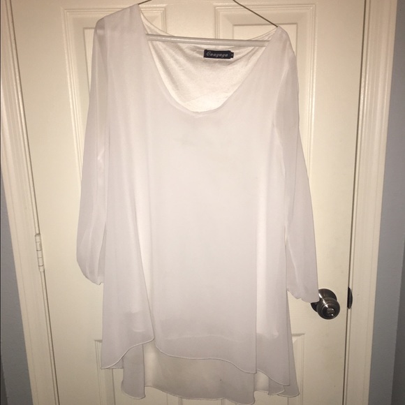 White High-Low White Dress