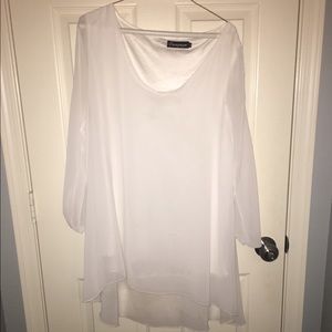 White High-Low White Dress