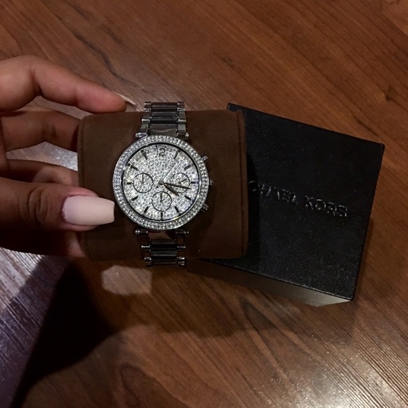 Michael Kors Parker Chronograph Crystal Pave Watch