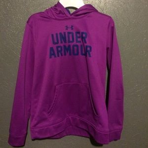 A purple under armour sweatshirt