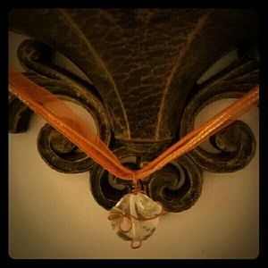 Beautiful handcrafted ribbon necklace