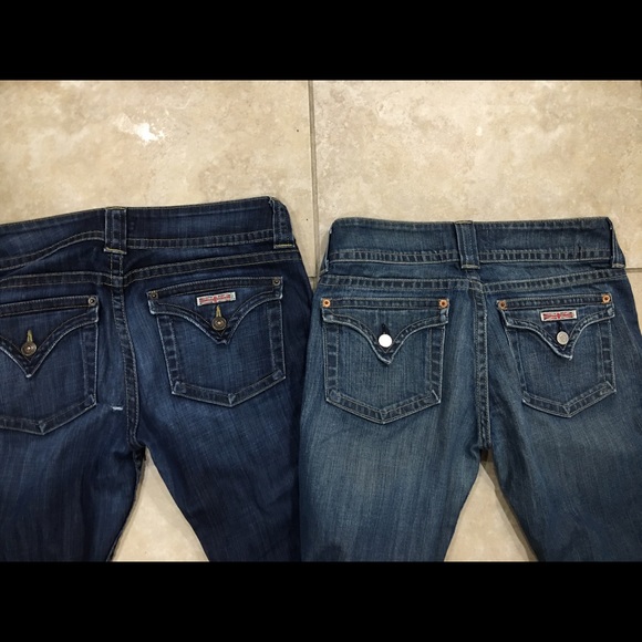 2 pair Hudson signature boot jeans 29