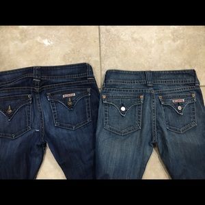 2 pair Hudson signature boot jeans 29