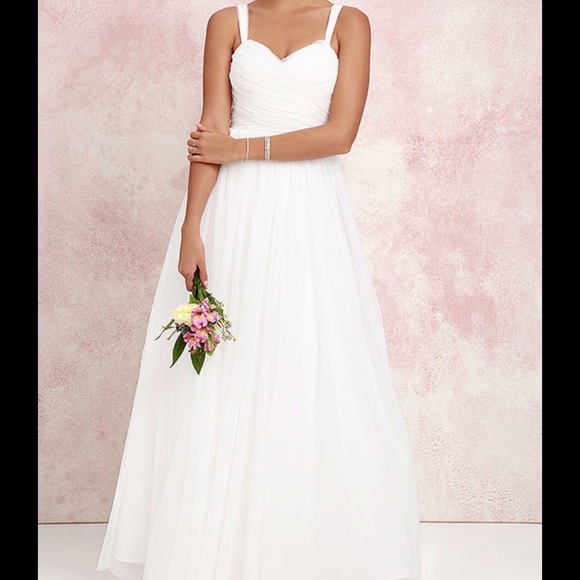 Lulus White Tulle Maxi