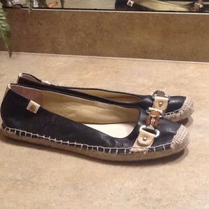 Black flat espadrilles shoe