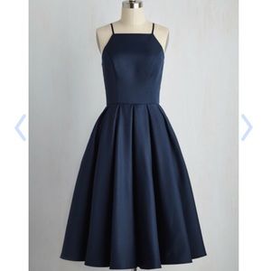 Modcloth navy dress worn once size 6 EUC