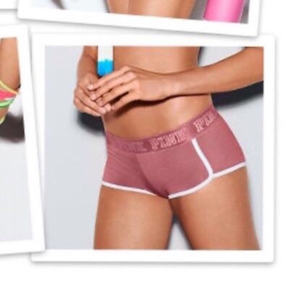 FEW LEFT!! VS Soft Begonia Logo Boyshorts - Picture 2 of 3