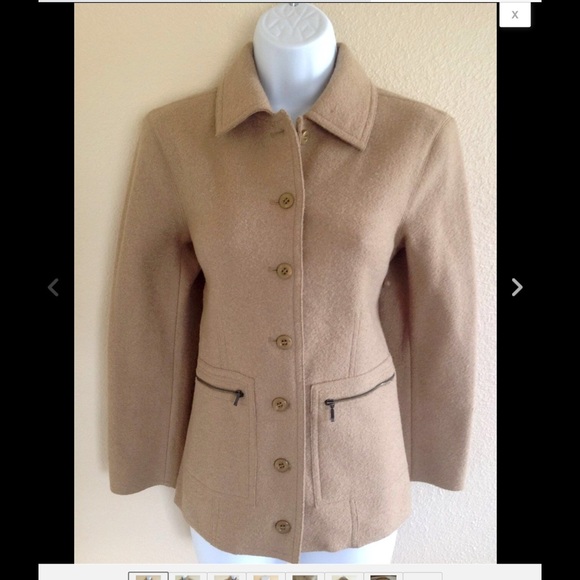 Talbots Sz Petite Small Alpaca Wool Jacket Coat