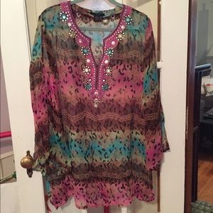 Silk ladies summer cover-up