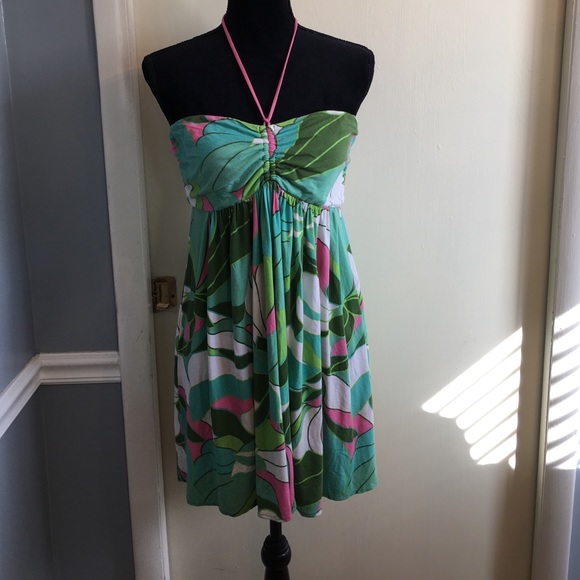 ONE HOUR SALE! Milly Green and Pink Dress Size L