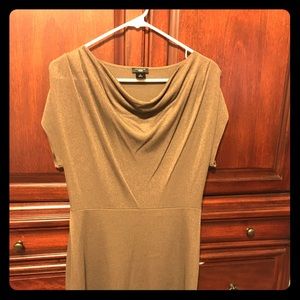 Banana Republic gold dress.