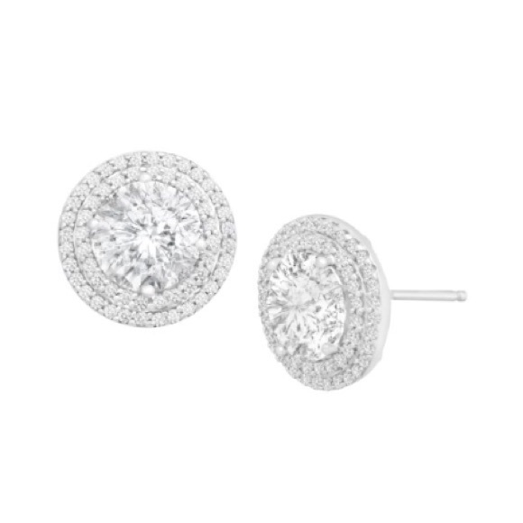 Swarovski Crystal Pavé Stud Earrings