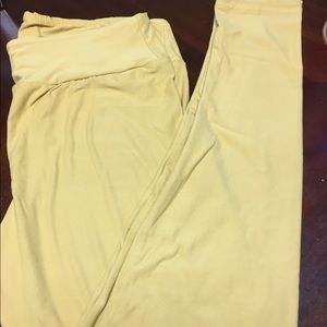 TC solid yellow LuLaRoe leggings NWT