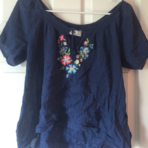 Blue Floral Summer Shirt